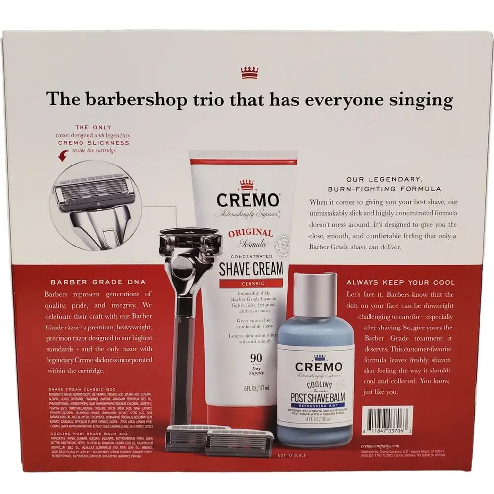 Mens Shaving Kit Luxury Shaving Kit Cremo Barber Grade Shave Kit Mens Gifts
